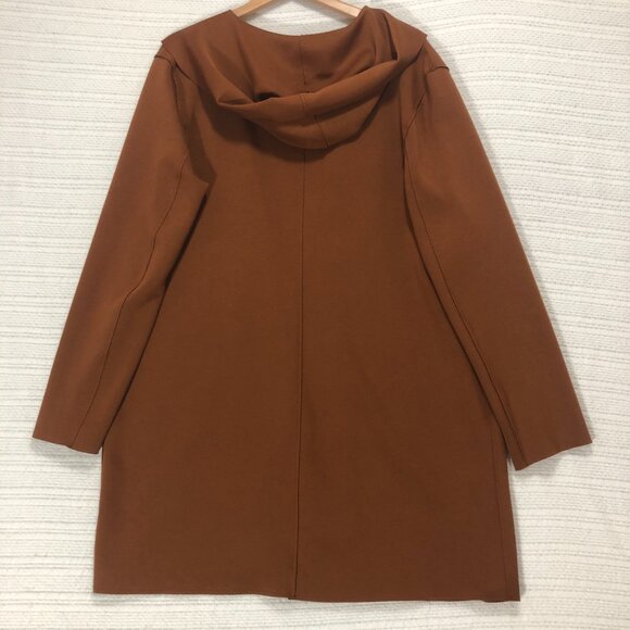 Carolina Belle Montreal Oversize Rusty Orange Open Front Blazer Trench Jacket XL - Picture 5 of 5